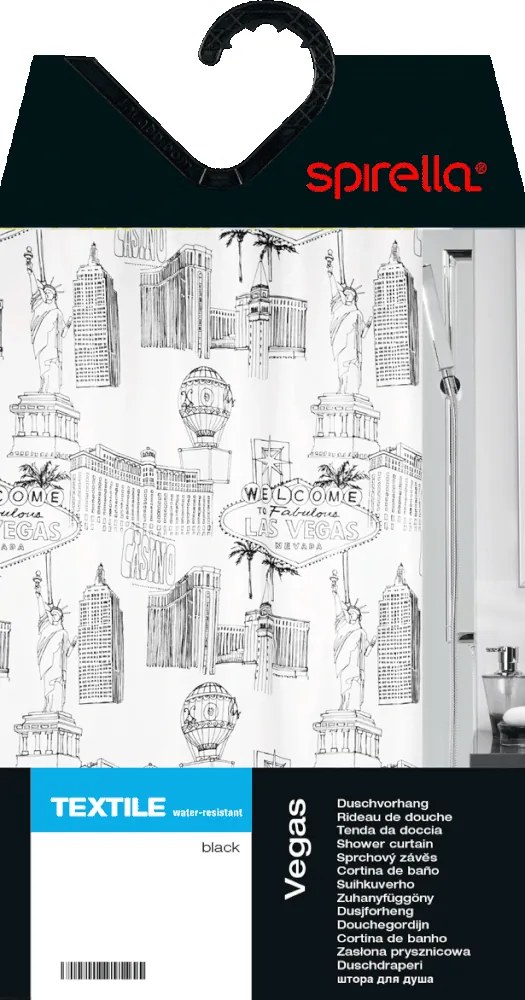 Sprchový záves 180x200 cm Vegas – Spirella