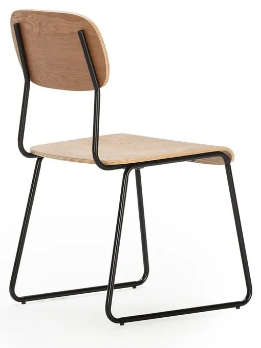 Jedálenská stolička v dekore jaseňa v prírodnej farbe v súprave 2 ks Aira – Marckeric