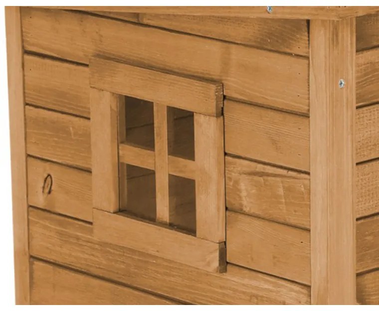 BRAVSON GROUP s.r.o. Drevená búda pre mačky KERBL RUSTICA 57 x 45 x 43 cm