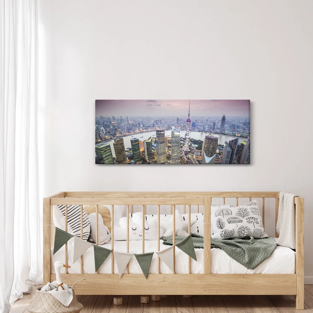 Obraz - Shanghai, Čína (120x50 cm)
