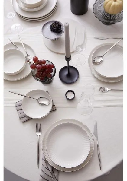 18-dielna jedálenská súprava biela/strieborná/porcelán