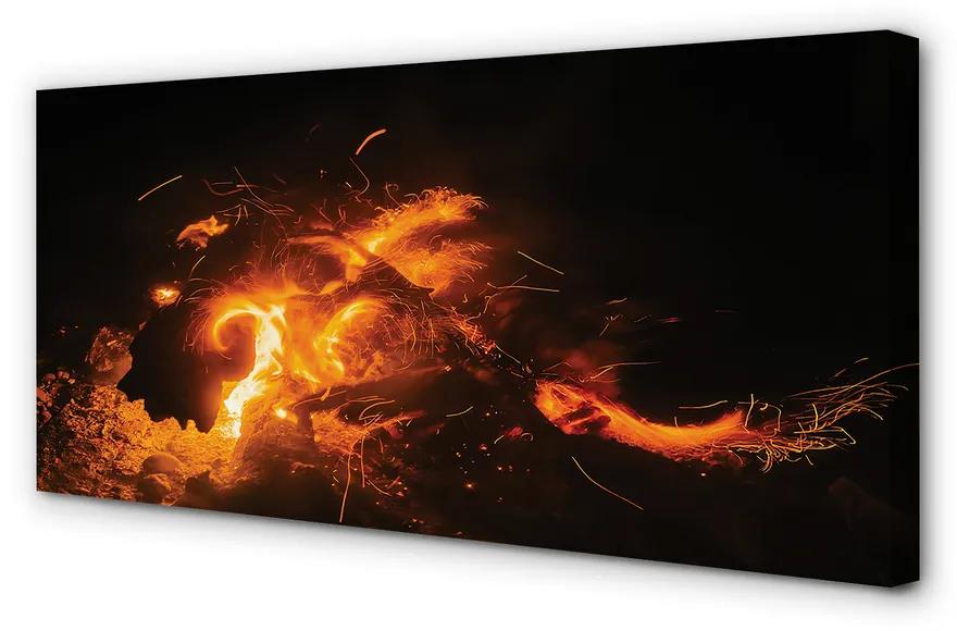 Obraz canvas ohnivý drak 125x50 cm