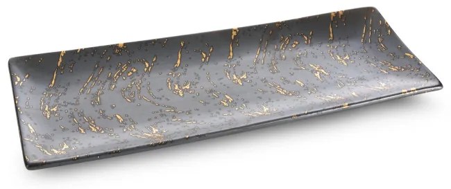 Dekoratívny podnos ARIELA1 grafitový / zlatý