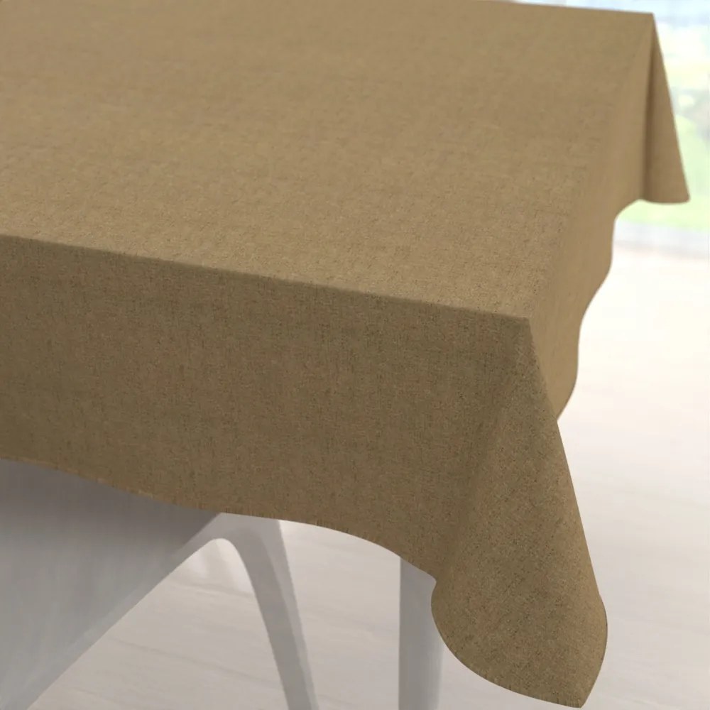 Biante Dekoračný štvorcový obrus PML-121 Zlatohnedá režná 80x80 cm