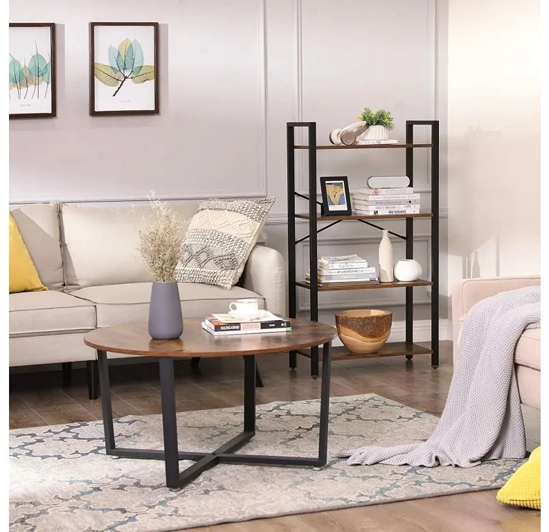 Regál Vasagle Antonio hnedo-čierny