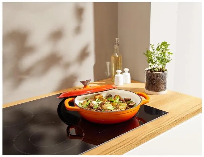 Silvercrest® Liatinová servírovacia panvica, 2,4 l (oranžová) (100393065)