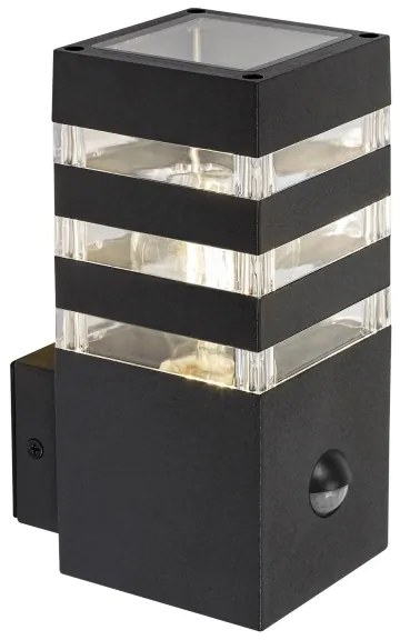 Rabalux 77025- Vonkajšie nástenné svietidlo so senzorom ANKARA 1xE27/12W/230V IP44