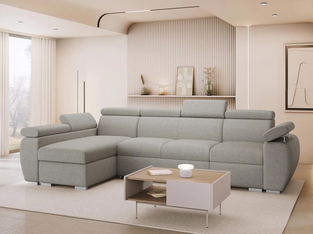 Rohová rozkladacia pohovka Giza LCP, Strana: Pravá - 1p(65)+2r+LCp, Dostupné poťahy: Paros 02