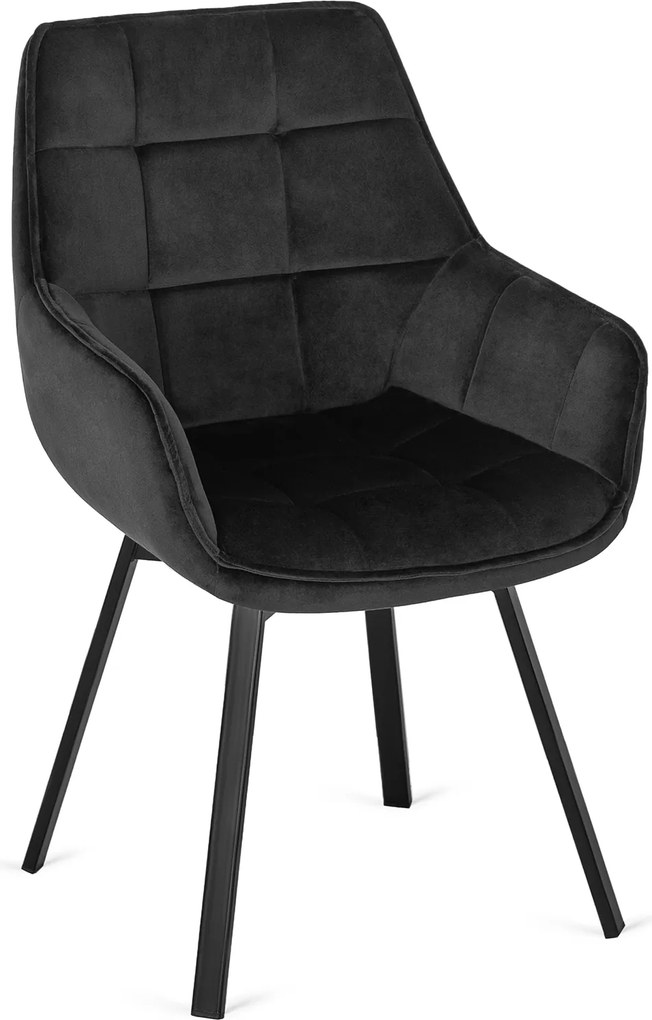 PROXIMA.store - Otočné jedálenské kreslo LUNA FARBA: čierna, FARBA NÔH: čierna