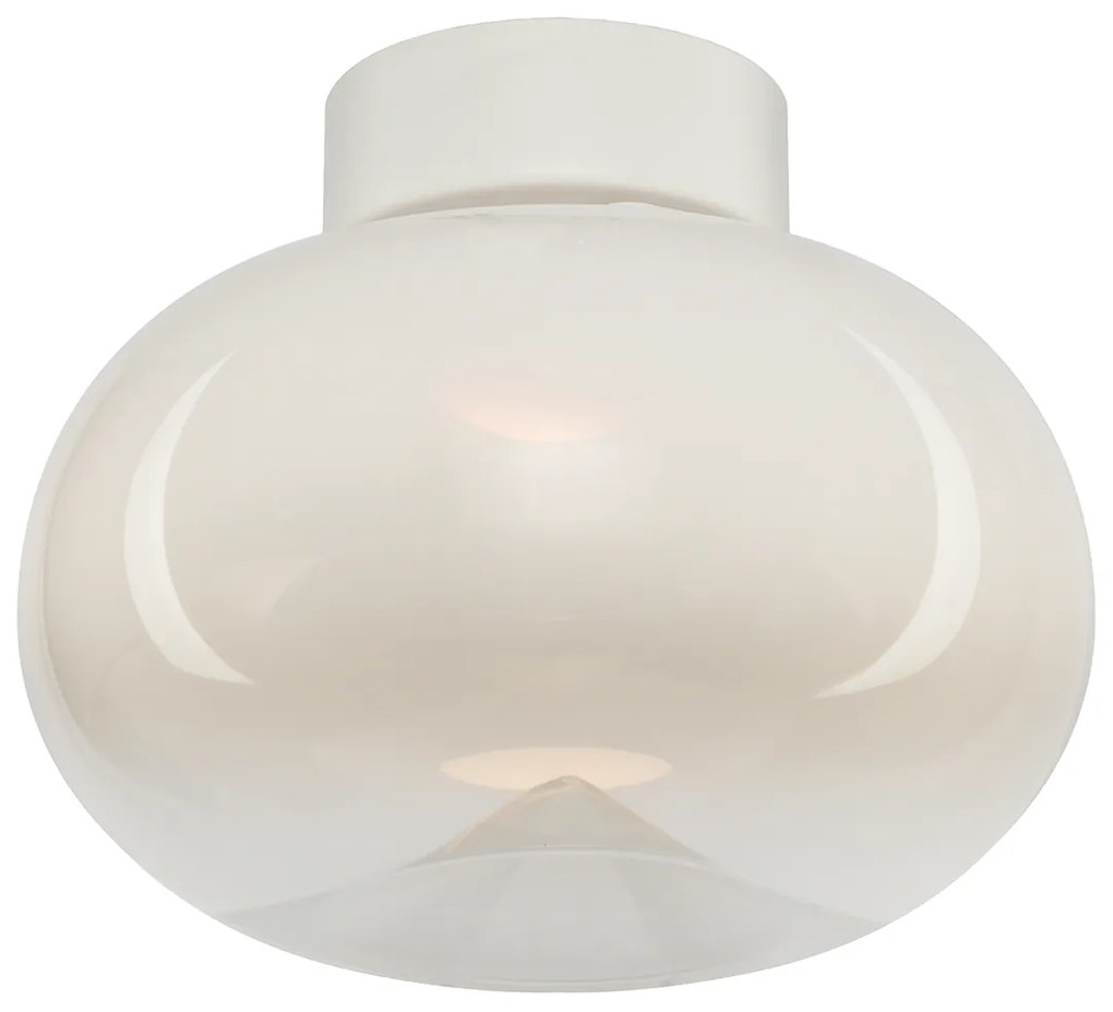 Stropné svietidlo Vaso, 1x biele sklenené tienidlo, w