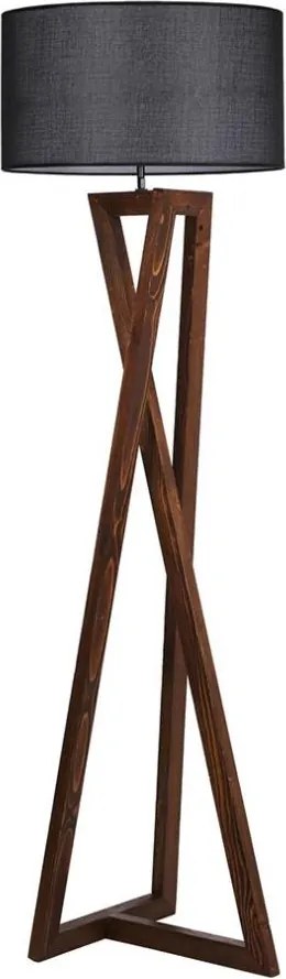Stojacia lampa MACKA 1xE27/60W/230V čierna/hnedá