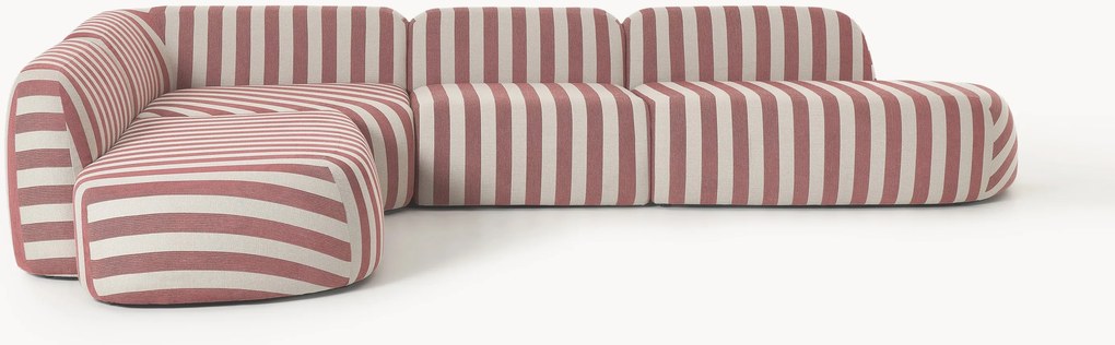 XL modulárna pruhovaná rohová pohovka Wolke