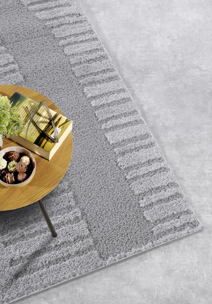 Kusový koberec Gallery 106088 Light Grey z kolekcie Elle, 160x235, šedá, obývacia izba, ELLE Decoration