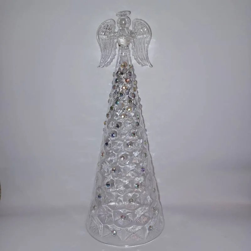 DECOLED Skleněný anděl, 10 x 26 cm