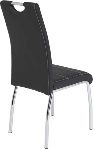 Jedálenská stolička Susi, čierna ekokoža