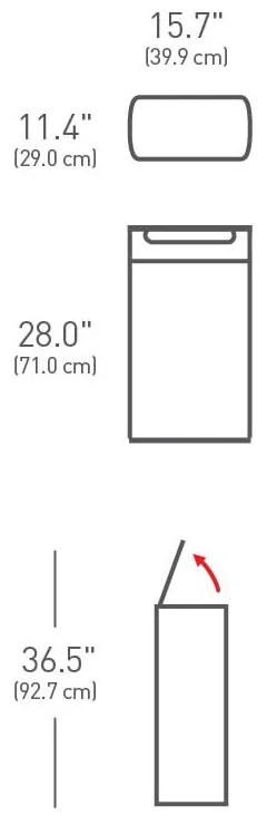 Odpadkový kôš z nerezovej ocele 40 l - simplehuman