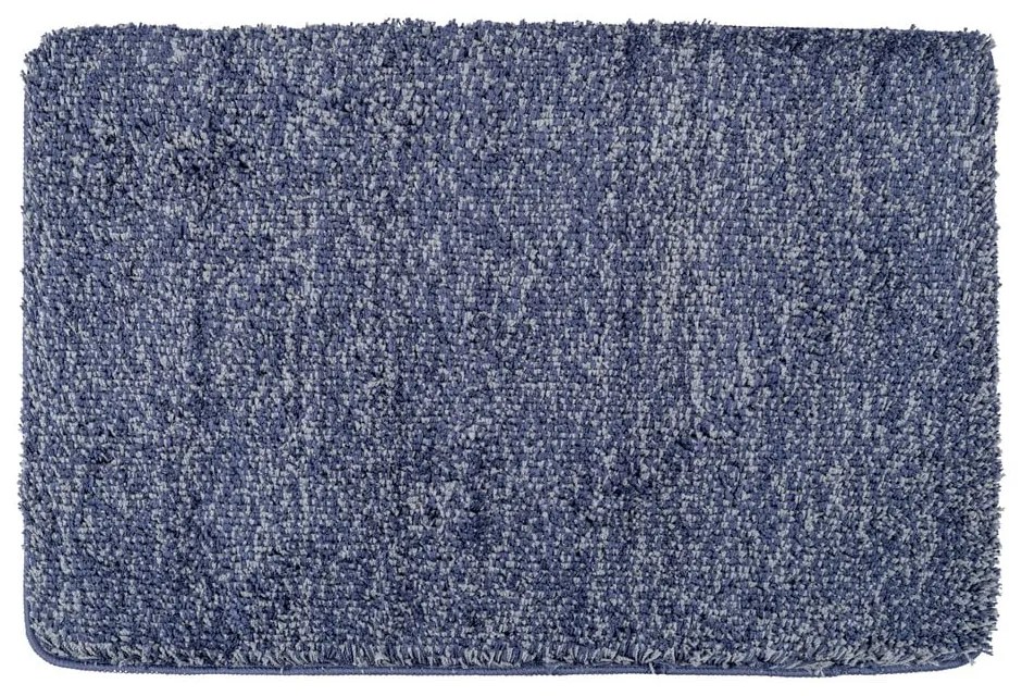 Modrá kúpeľňová predložka Wenko Mélange, 90 × 60 cm