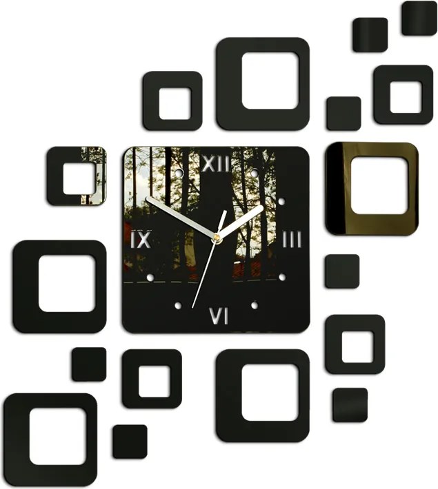 Moderné nástenné hodiny ROMAN WENGE HMCNH010-wenge