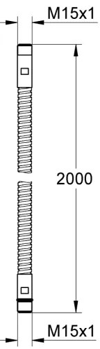 GROHE 28146000 - Kovová sprchová hadica 2000 mm M15 × M15 lesklý chróm