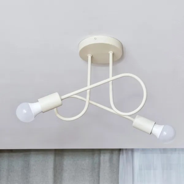 Prisadený luster OXFORD 2xE27/15W/230V krémový