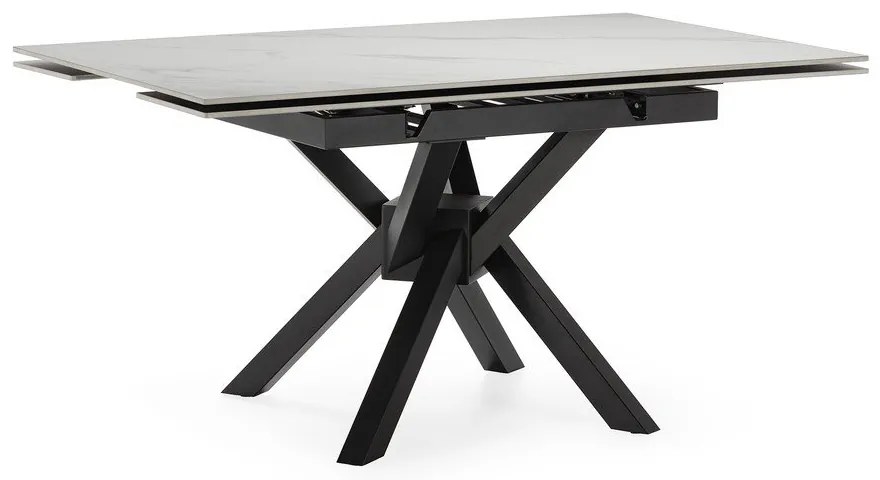 Rozkladací jedálenský stôl s prídavnou doskou s doskou z kameňa 90x150 cm Arlene – Marckeric