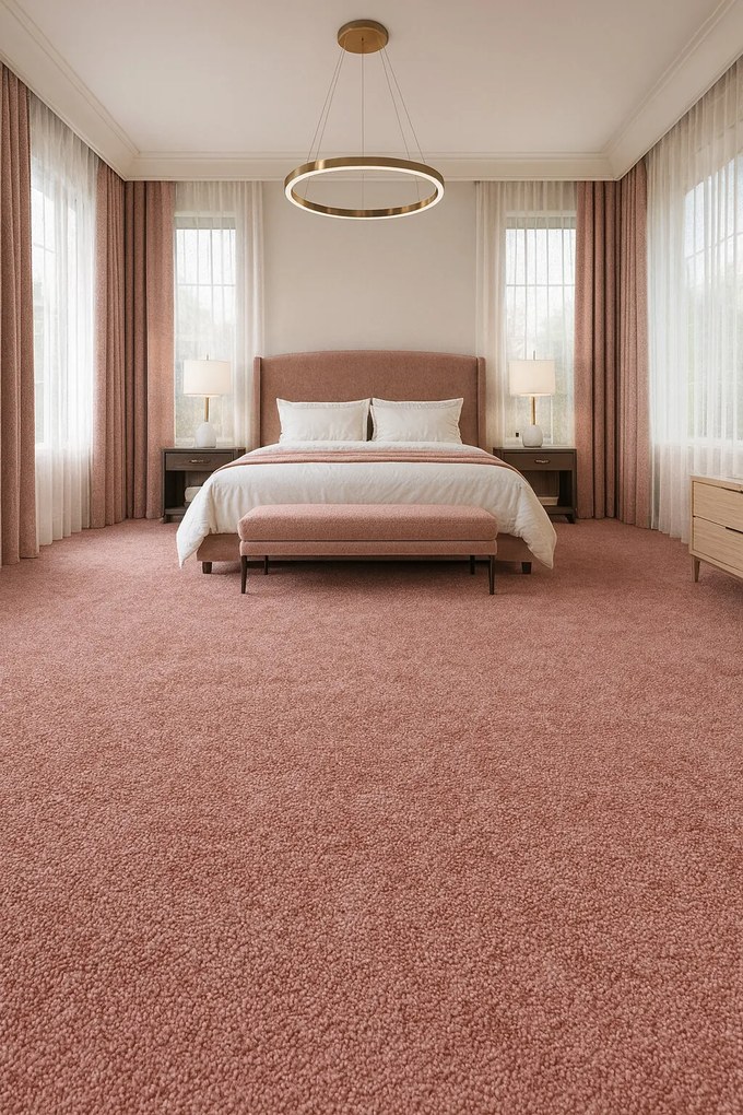 ITC, AKCIA: 160x400 cm Metrážny koberec Sweet 11 ružový, šíře, ružová, filc, detská izba