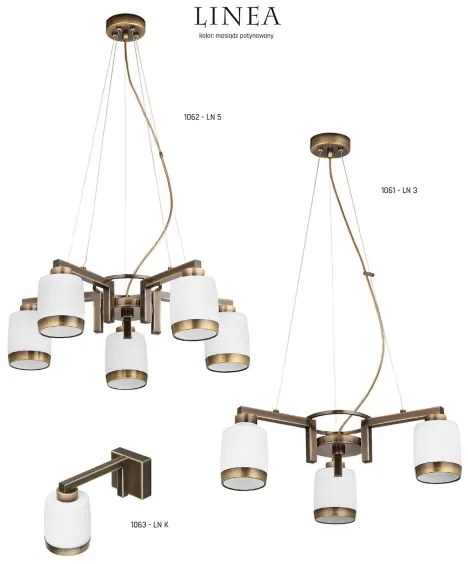 Jupiter 1062 - LN5 - Závesný luster LINEA 5xE27/60W/230V