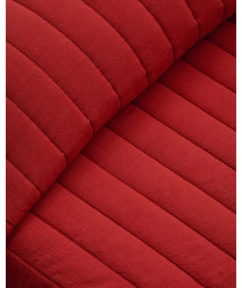 Červený prešívaný pléd z Bio bavlny 180x240 cm Sini – Kave Home