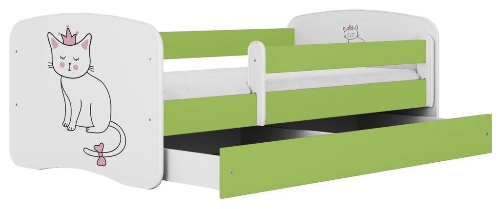 Dětská postel Babydreams kočka zelená