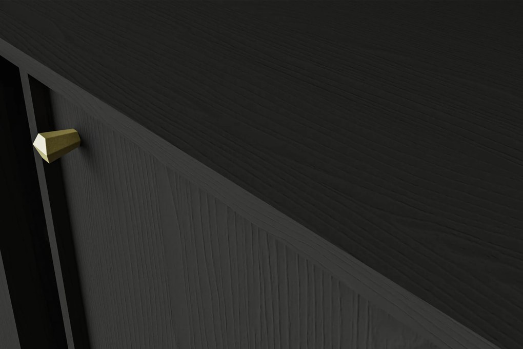 TV stolík závesná Lotina IV 2K - 120 cm - čierny grafit