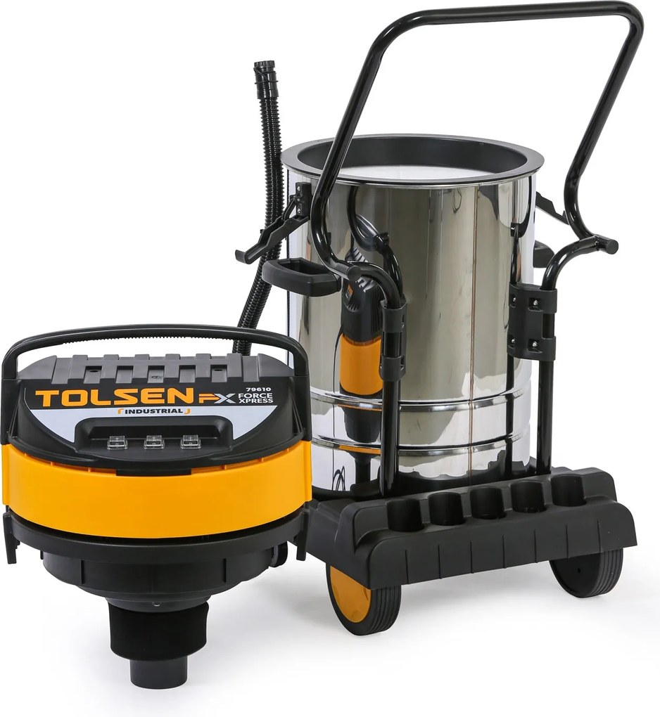 Priemyselný vysávač TOLSEN 79610, suché/mokré sanie, 3000 W, 80 l