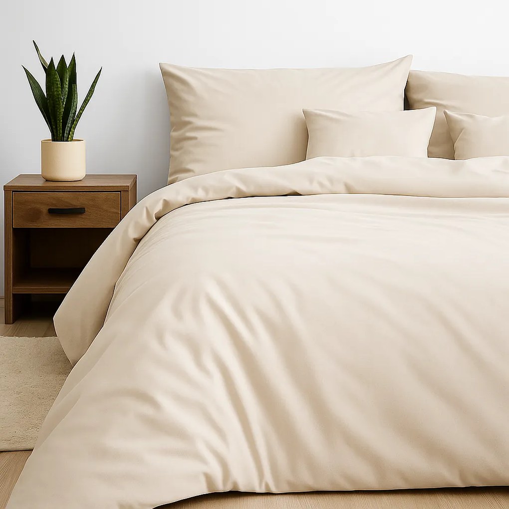 INTERMEDIC SK Posteľná obliečka bavlnený satén Latte 140x200/70x90 cm