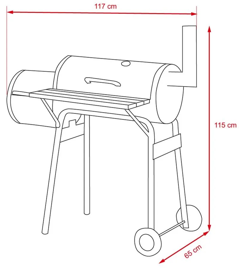 Záhradný gril s udiarňou LOKOMOTIVA AVENBERG BBQ PREMIER