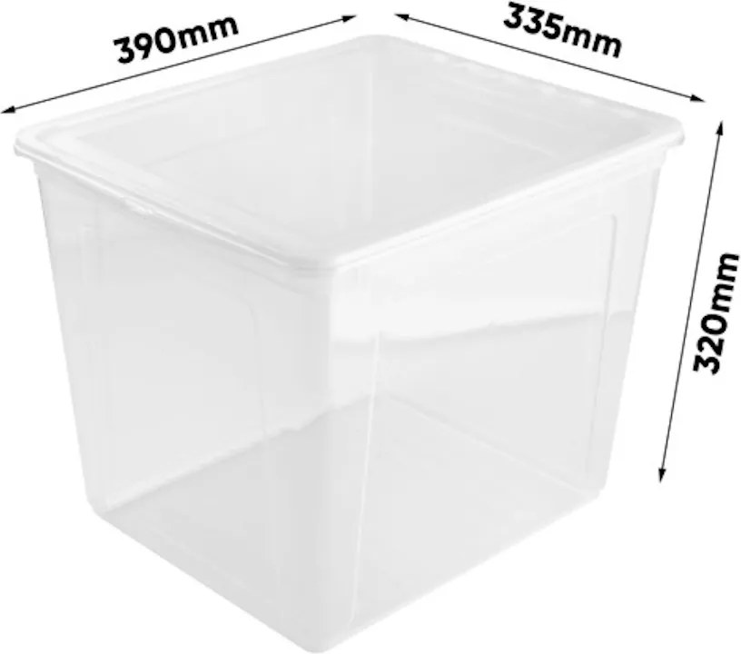 Keeeper Úložný box s vekom (má 2 funkcie) BEA Clearbox 30L, 39 x 33,5 x 32 cm
