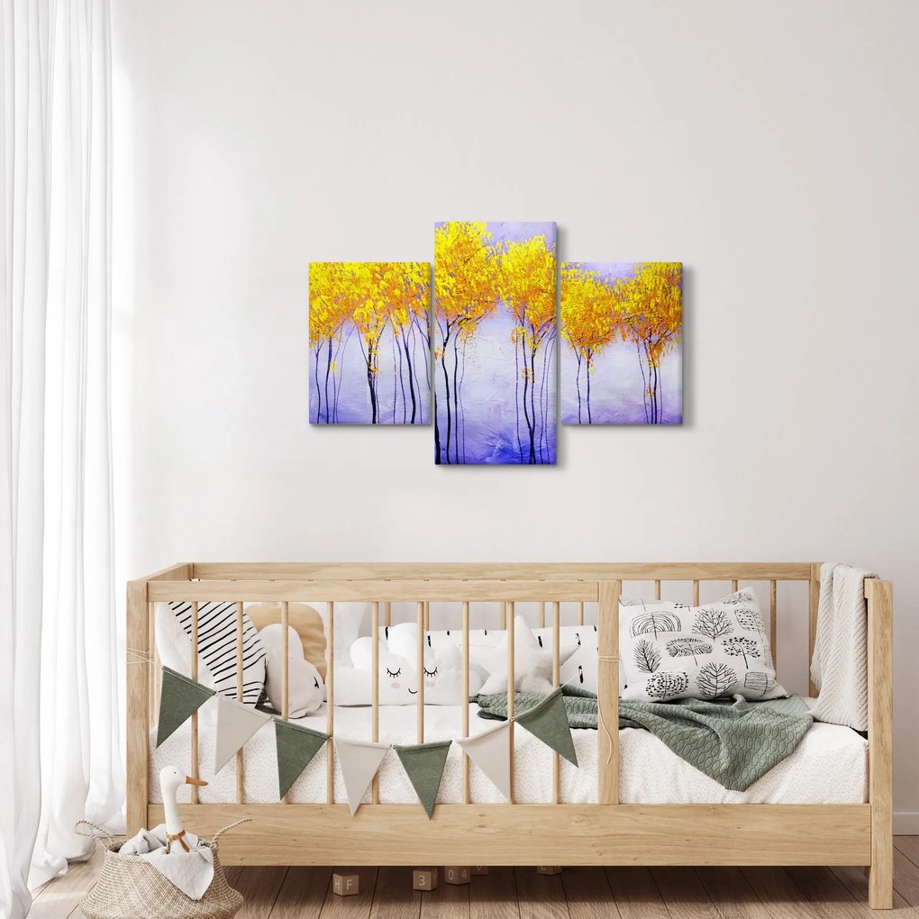 Obraz žltých stromov (90x60 cm)