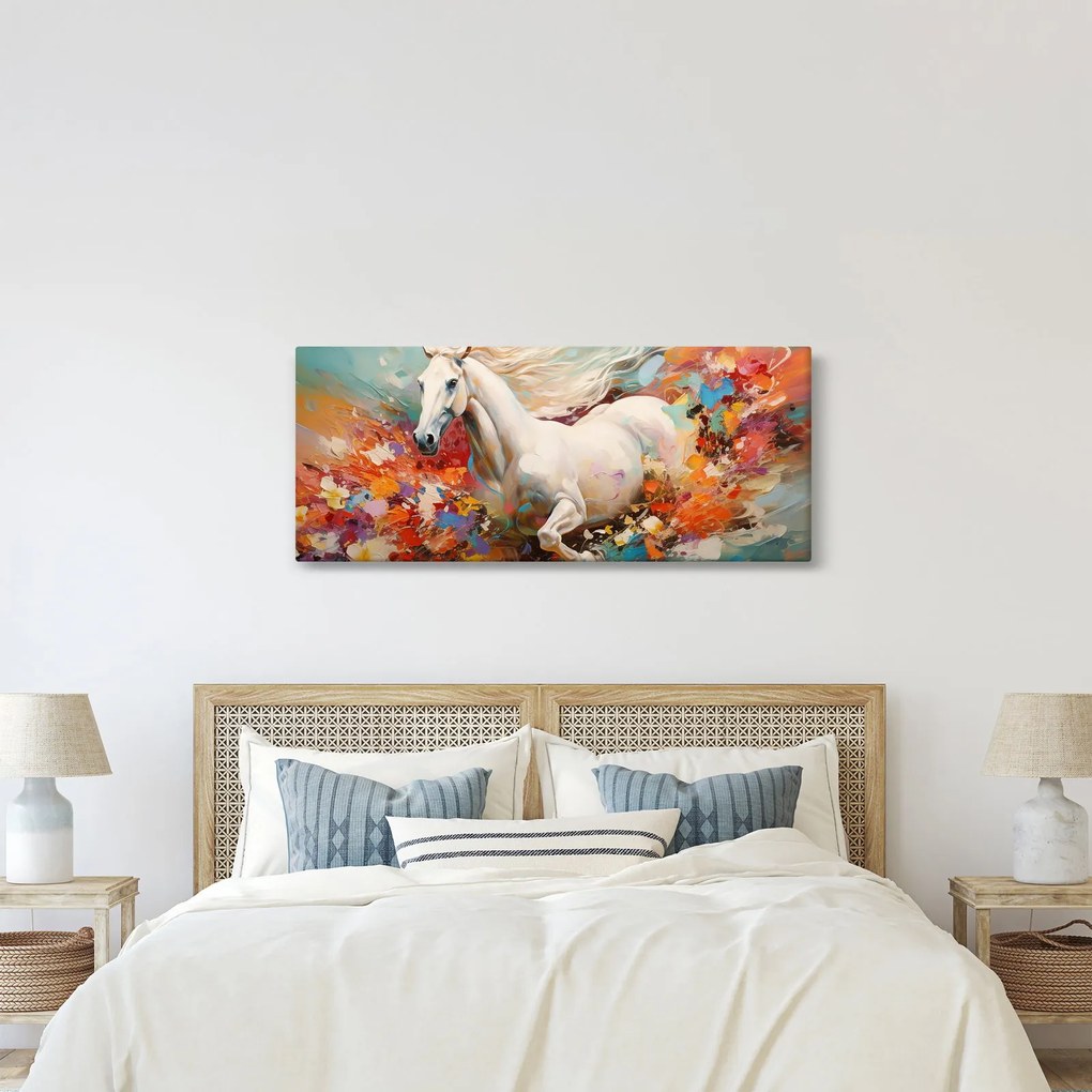 Obraz - Maľba koňa (120x50 cm)