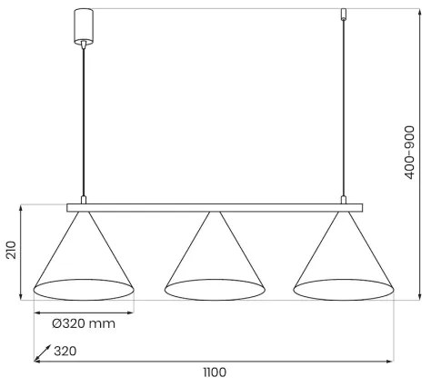 Závesné svietidlo s lankom CAPITAL 3xGX53/15W/230V taupe