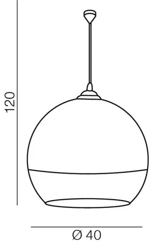 Industriálny luster Silver Ball 40
