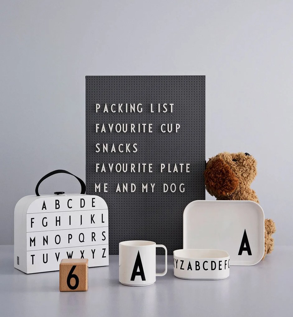 Darčekový kufrík s personalizovaným riadom pre deti DESIGN LETTERS - B