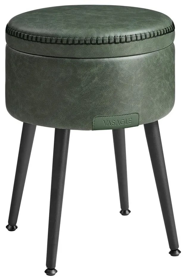 Kožený taburet CORE zelený