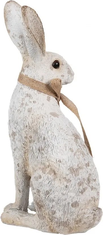 Decorative Figurine Rabbit 14x10x26 Cm Grey Plastic - 14*10*26 cm