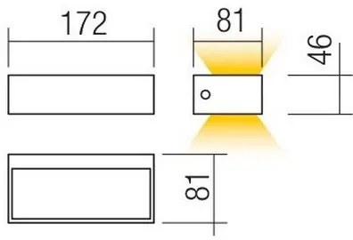 Redo 90372 - LED Vonkajšie nástenné svietidlo LAMPRIS LED/9,5W/230V IP65 biela