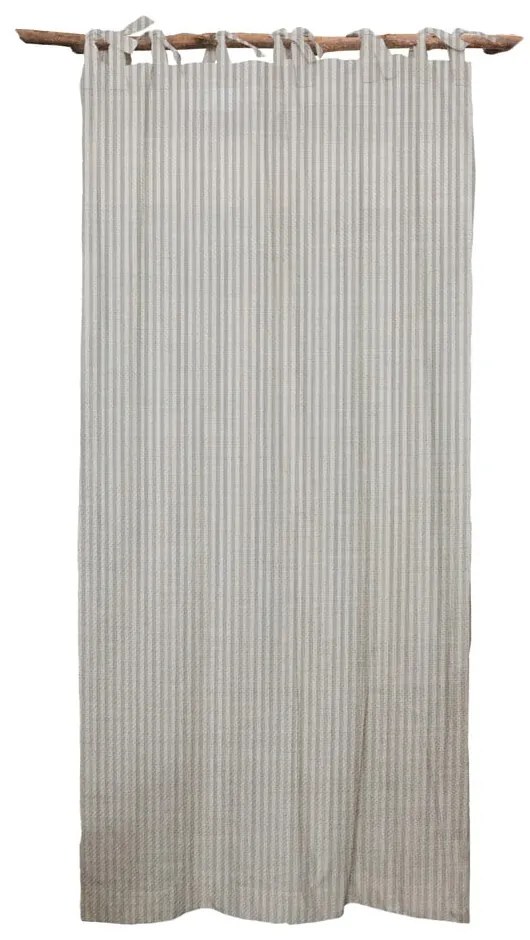 Sivý záves Linen Cuture Cortina Hogar Grey Marine Stripes