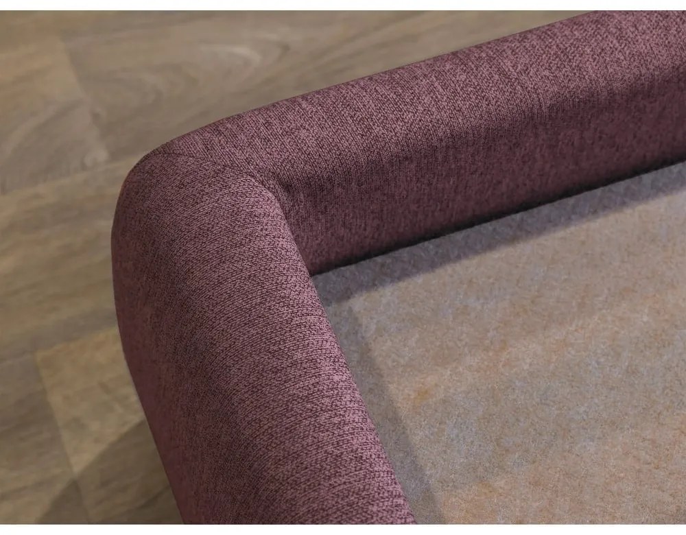 Ružová čalúnená dvojlôžková posteľ s úložným priestorom a roštom 180x200 cm Garancia – Bobochic Paris