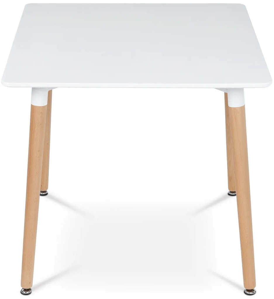 Jedálenský stôl 80 x 80 cm, biela