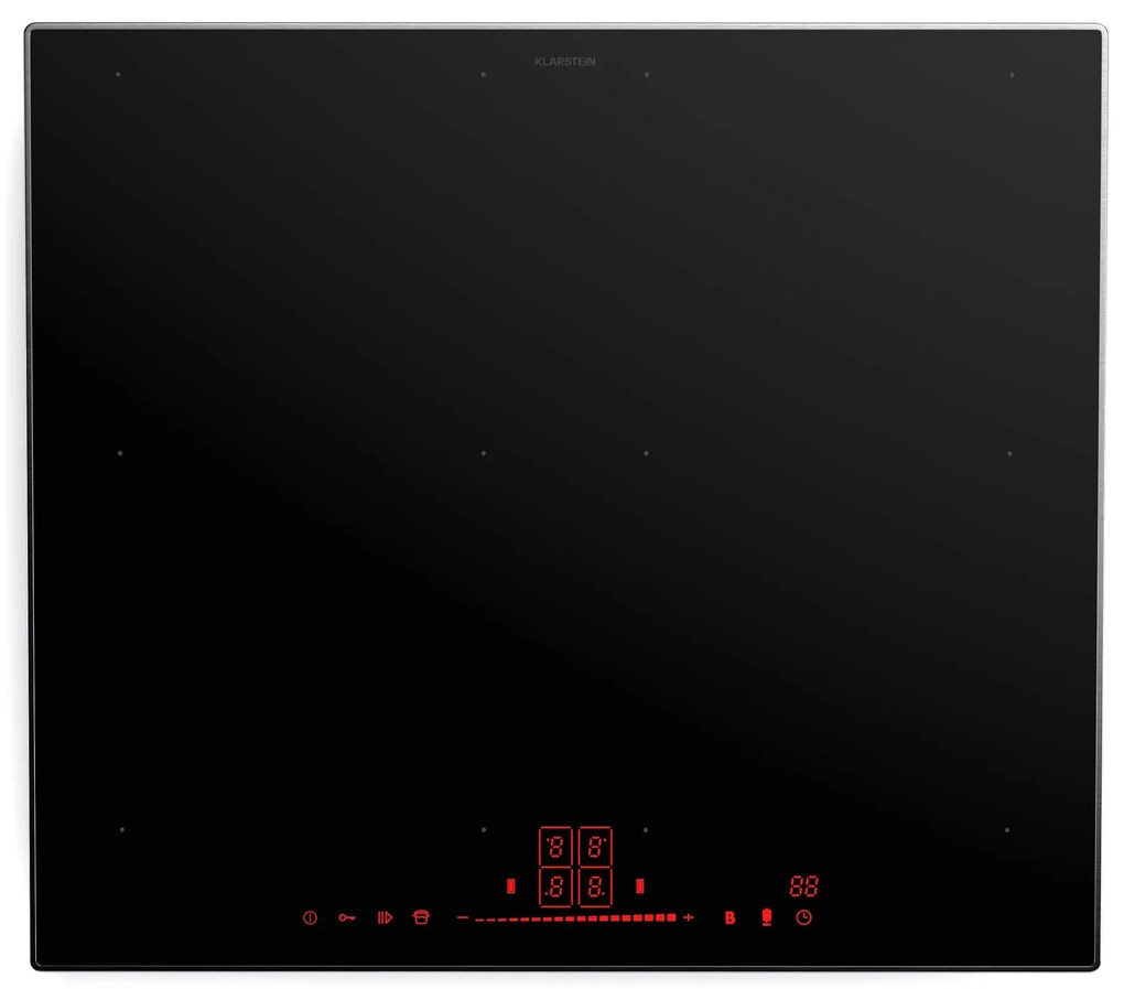 Klarstein NanoGlow indukčná varná doska, 4 varné platne, flexi zóny, booster, nanopovlak