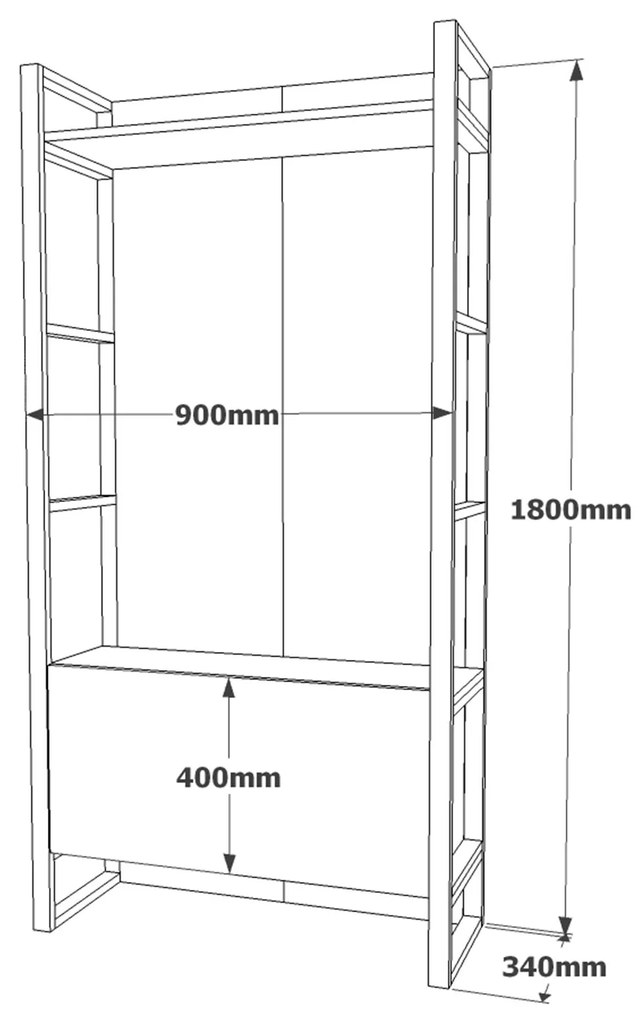 Predsieňová zostava Mele 15 (Borovica atlantic). Akcia -19%. Vlastná spoľahlivá doprava až k Vám domov. 1072602