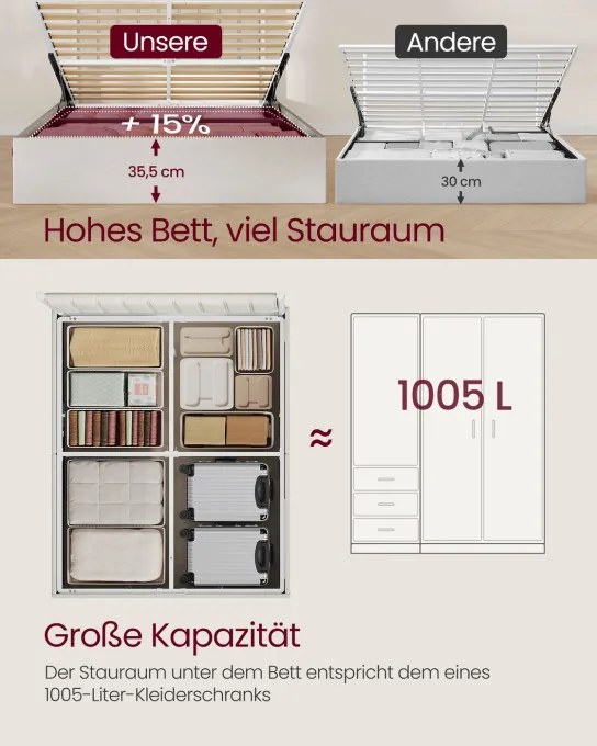 Manželská posteľ 160 cm RMB615LH01