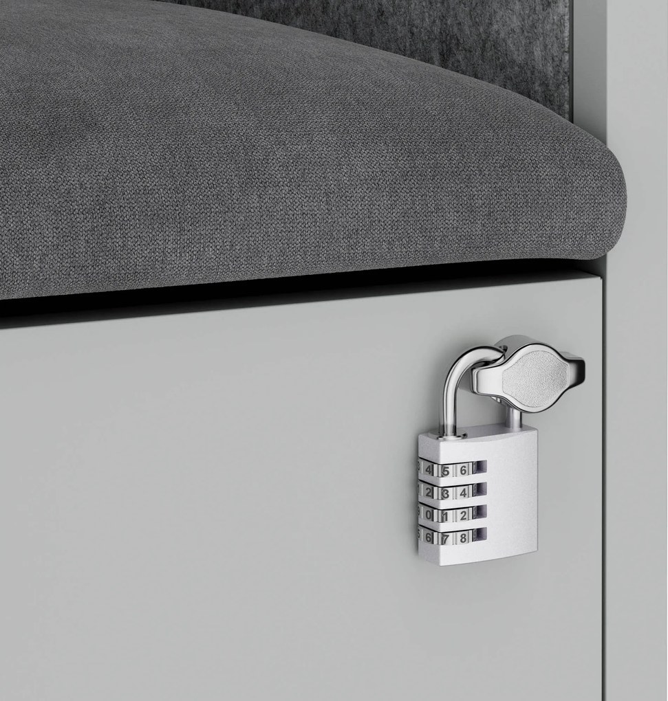 Akustická kabína SALLY MentalBox 600 mm – sivý korpus, sivé sedadlo