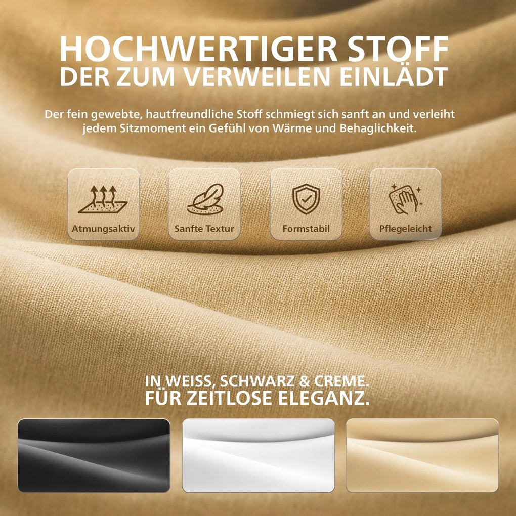 Sada 2 ks jedálenskej stoličky Vangale, látka - orech/krémová